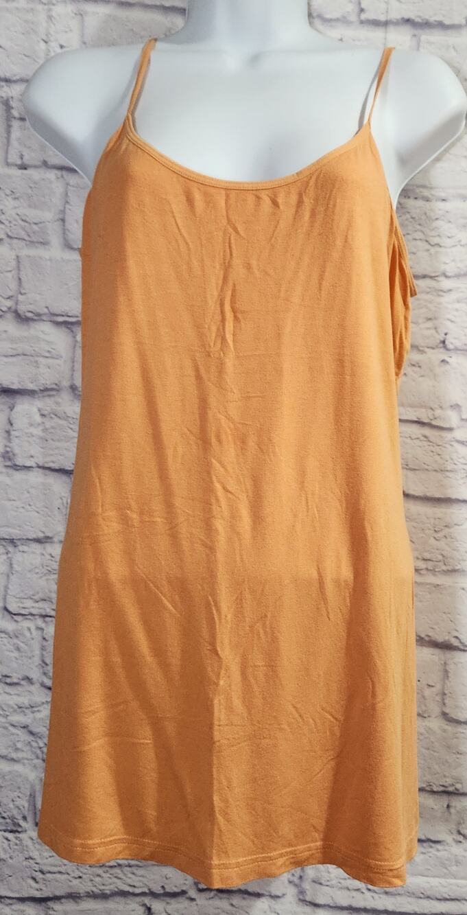 Lady Hathaway Orange Adjustable Spaghetti Strap Tank Top XL Lightweight Soft
